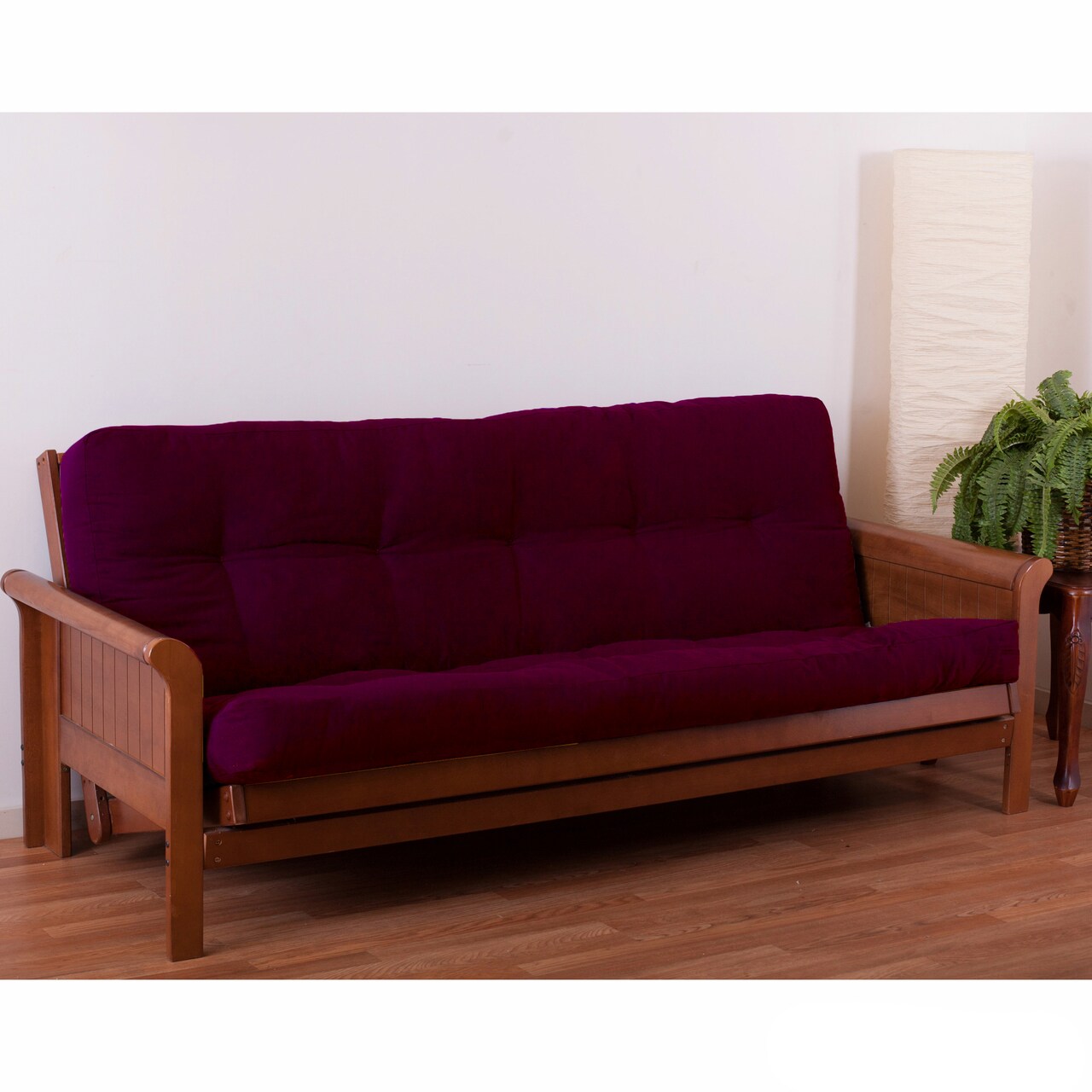 Blazing Needles Renewal 5-inch Twill Full-size Futon Mattress - Burgundy - Burgundy